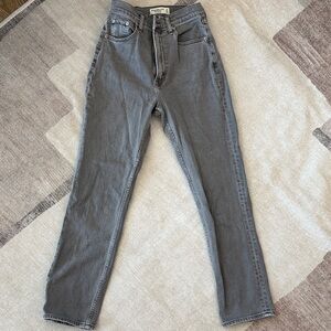 Abercrombie & Fitch The Ankle Straight Ultra High Rise (Curve Love)